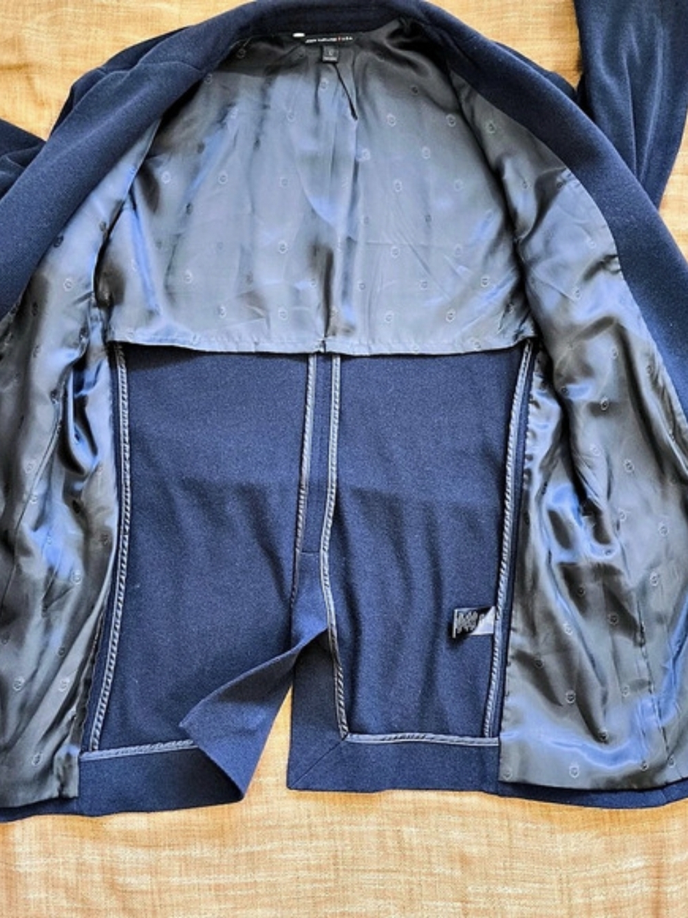 John Varvatos USA Navy Knit Crest Button Unstructured Cardigan Coat Men's Size L - Picture 8 of 16